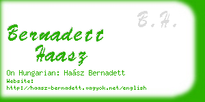 bernadett haasz business card